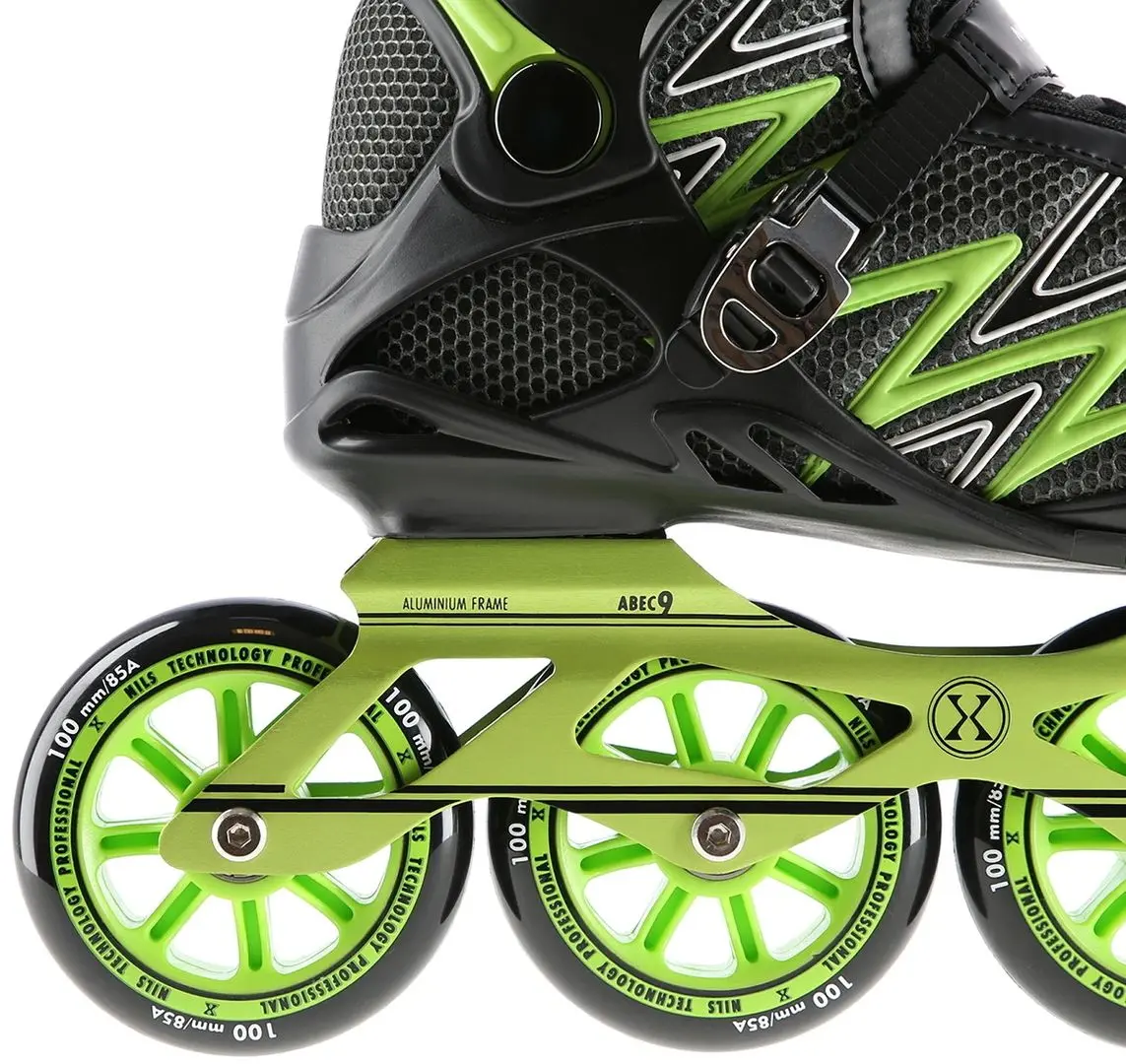 Patine cu rotile Nils Extreme NA8660 41 (Black/Green) - 5