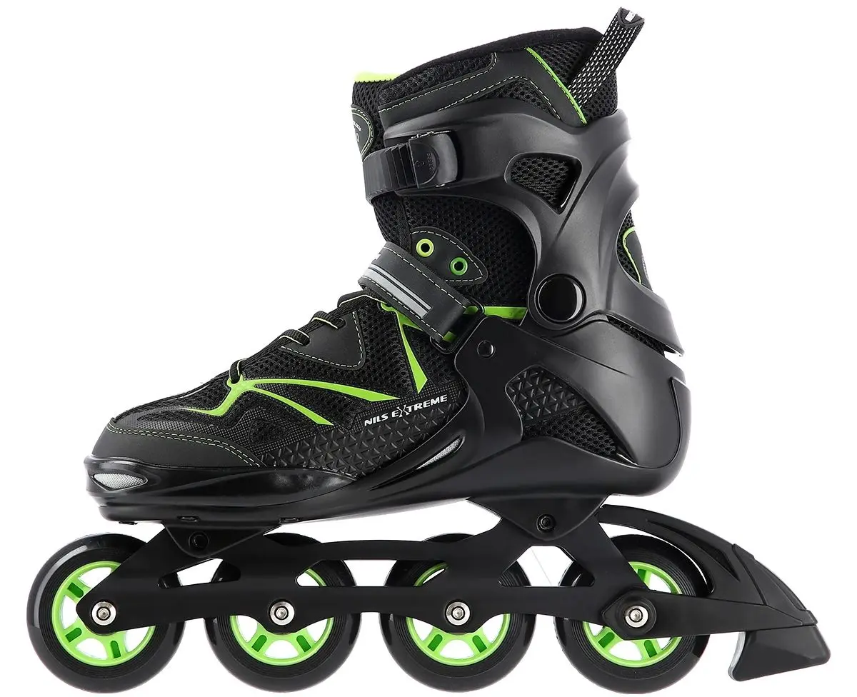 Роликовые коньки Nils Extreme NA9022 40 (Black/Green) - 3