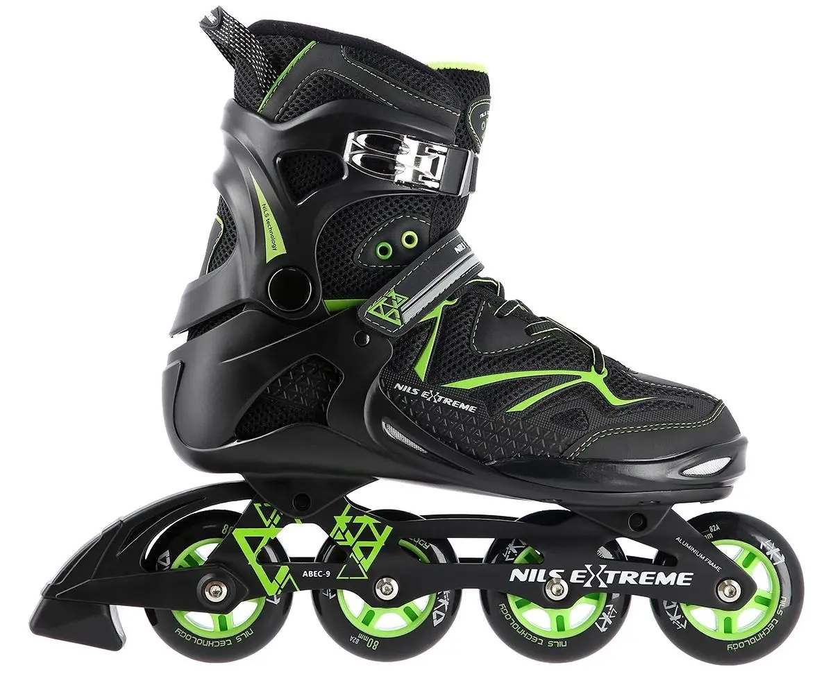 Patine cu rotile Nils Extreme NA9022 44 (Black/Green) - 2
