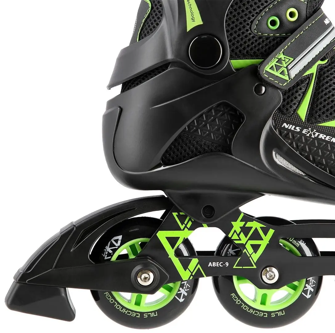 Patine cu rotile Nils Extreme NA9022 44 (Black/Green) - 5