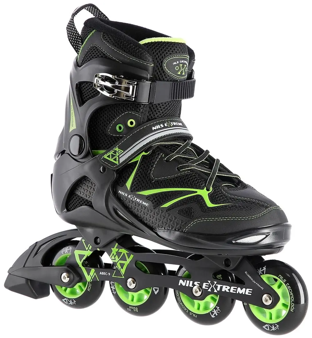Patine cu rotile Nils Extreme NA9022 44 (Black/Green)