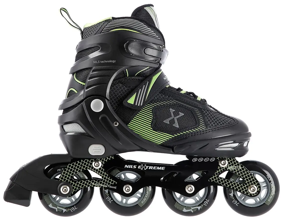 Patine cu rotile Nils Extreme NA9080 35-38 (Black/Green) - 3