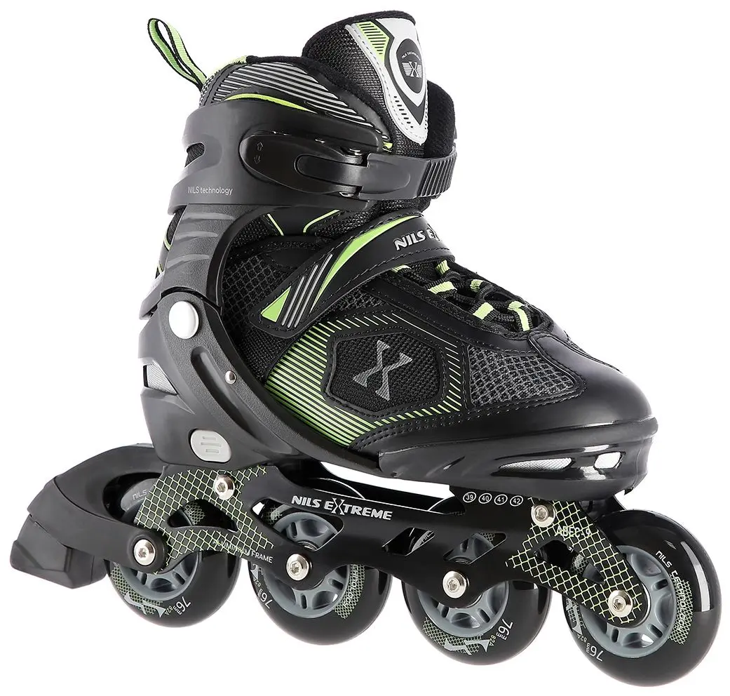 Patine cu rotile Nils Extreme NA9080 35-38 (Black/Green)