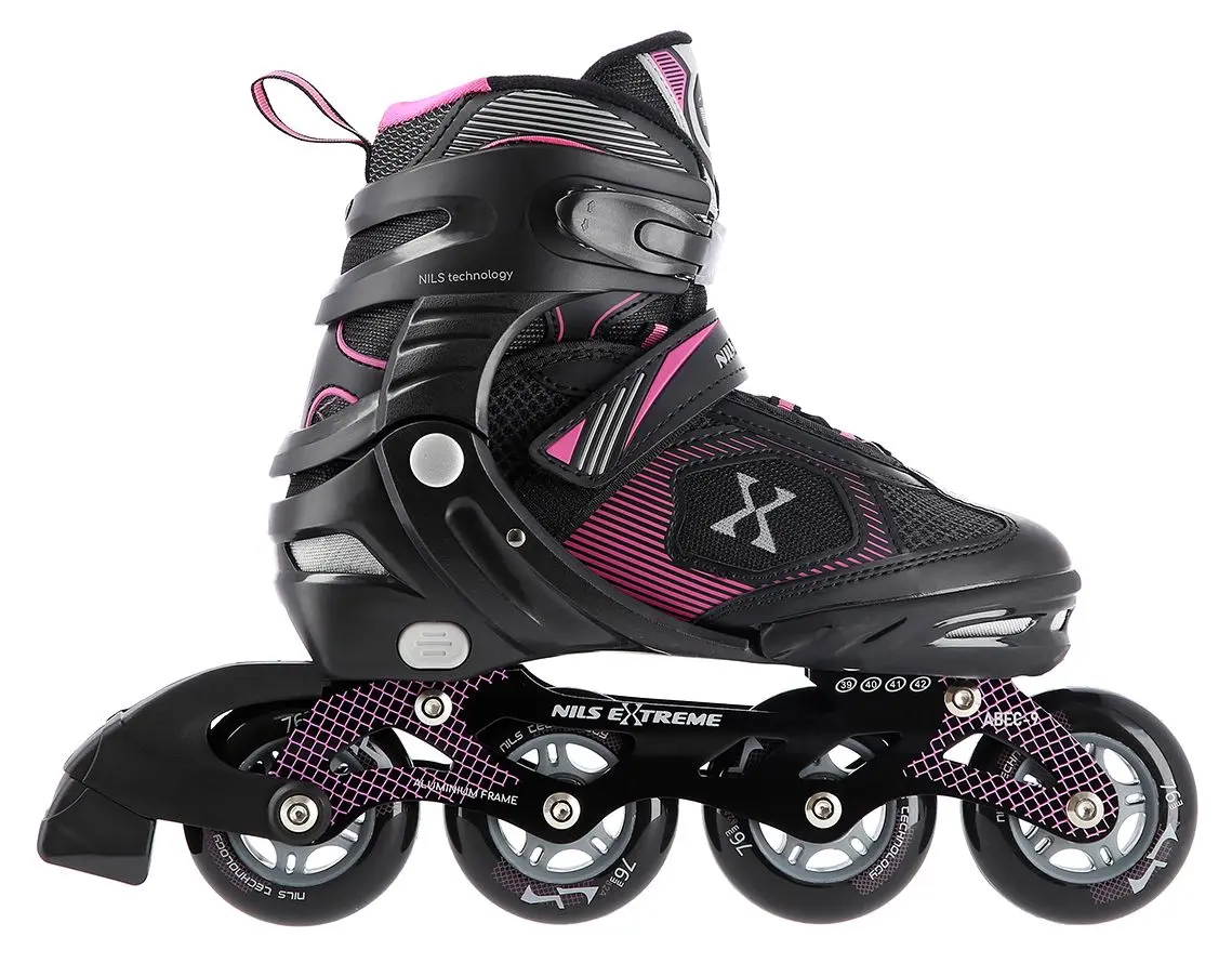 Patine cu rotile Nils Extreme NA9080 35-38 (Black/Purple) - 4