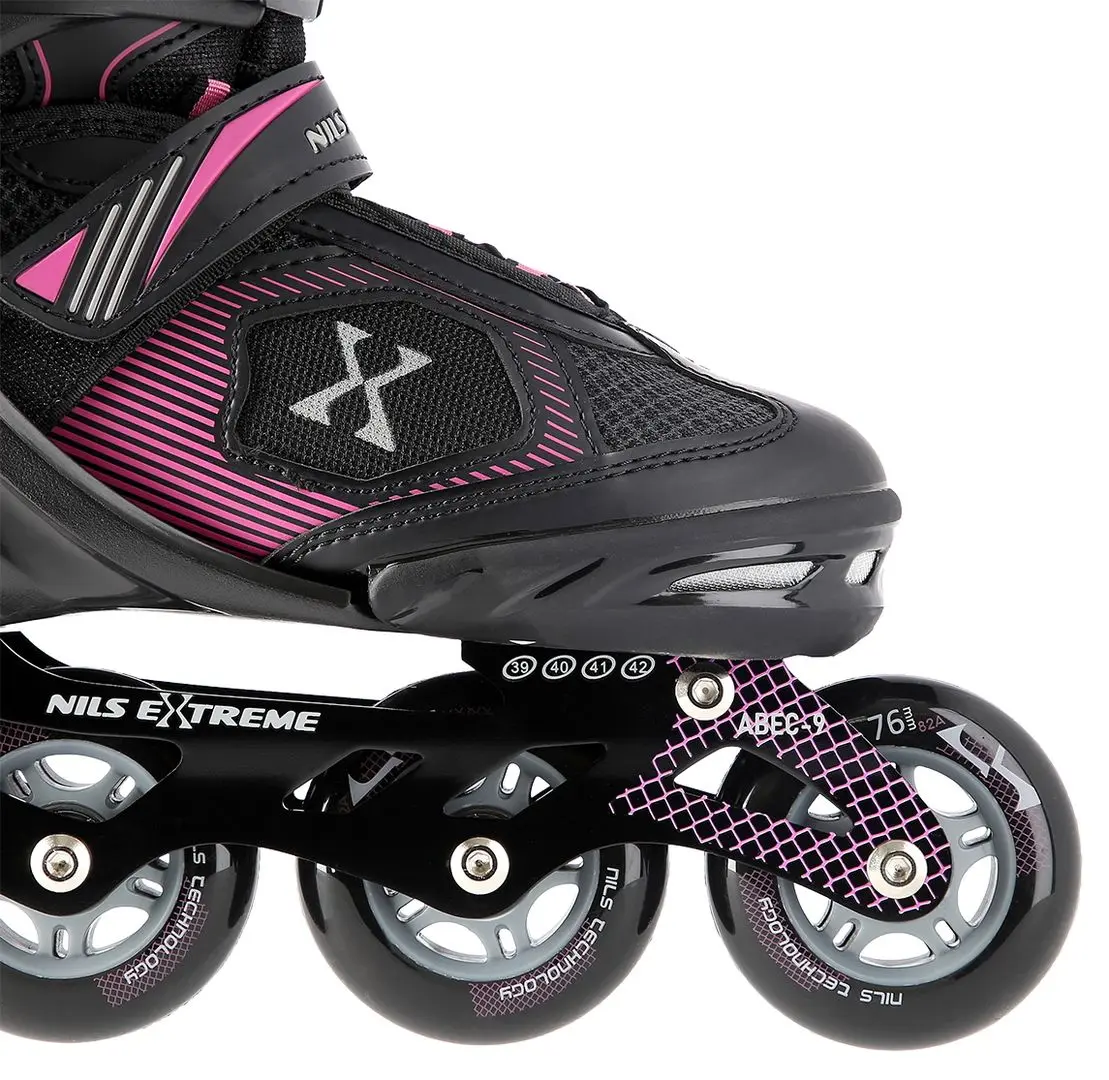 Patine cu rotile Nils Extreme NA9080 35-38 (Black/Purple) - 6