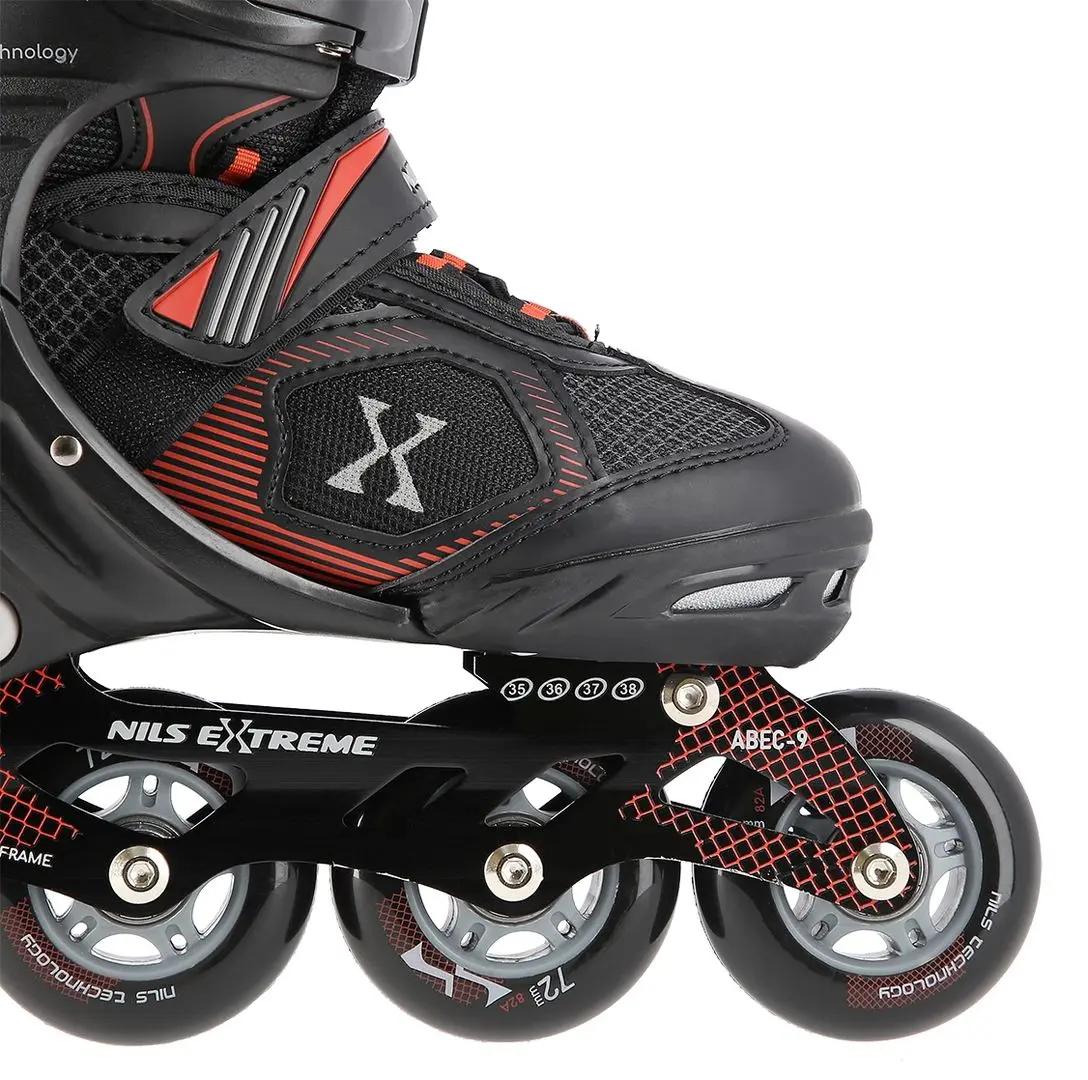 Patine cu rotile Nils Extreme NA9080 35-38 (Black/Red) - 6