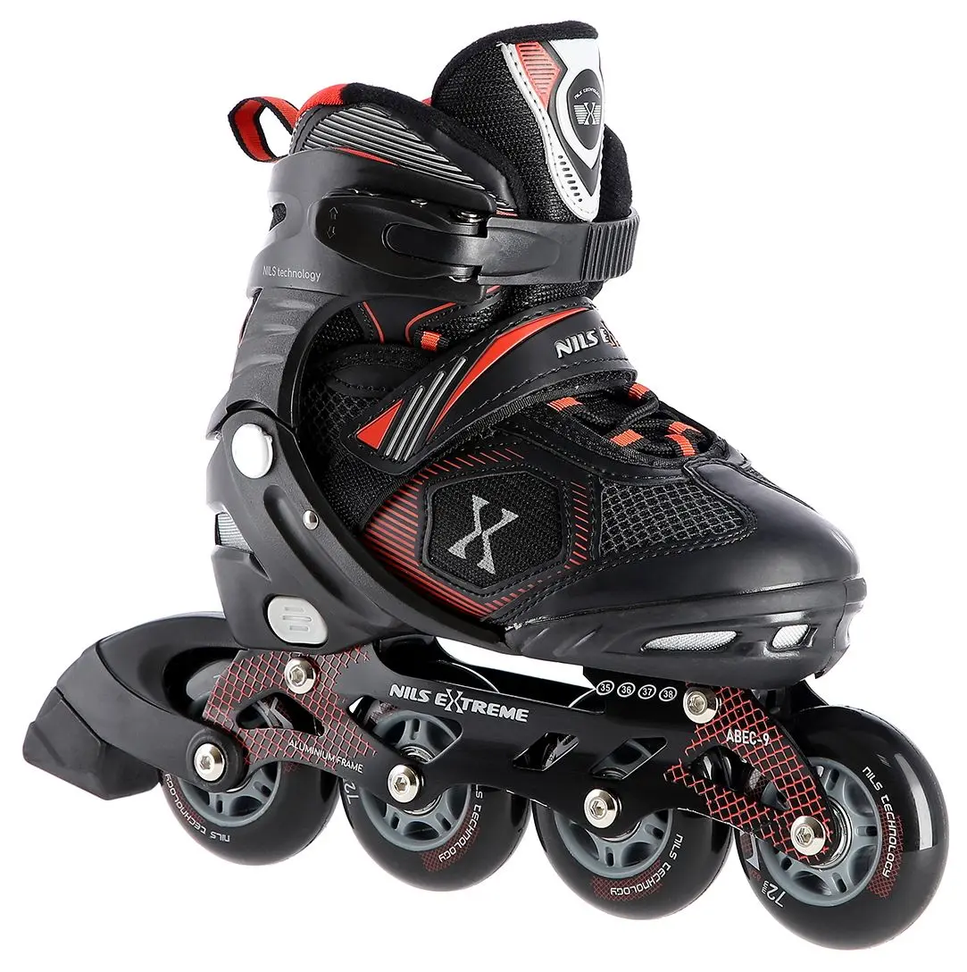 Patine cu rotile Nils Extreme NA9080 35-38 (Black/Red)