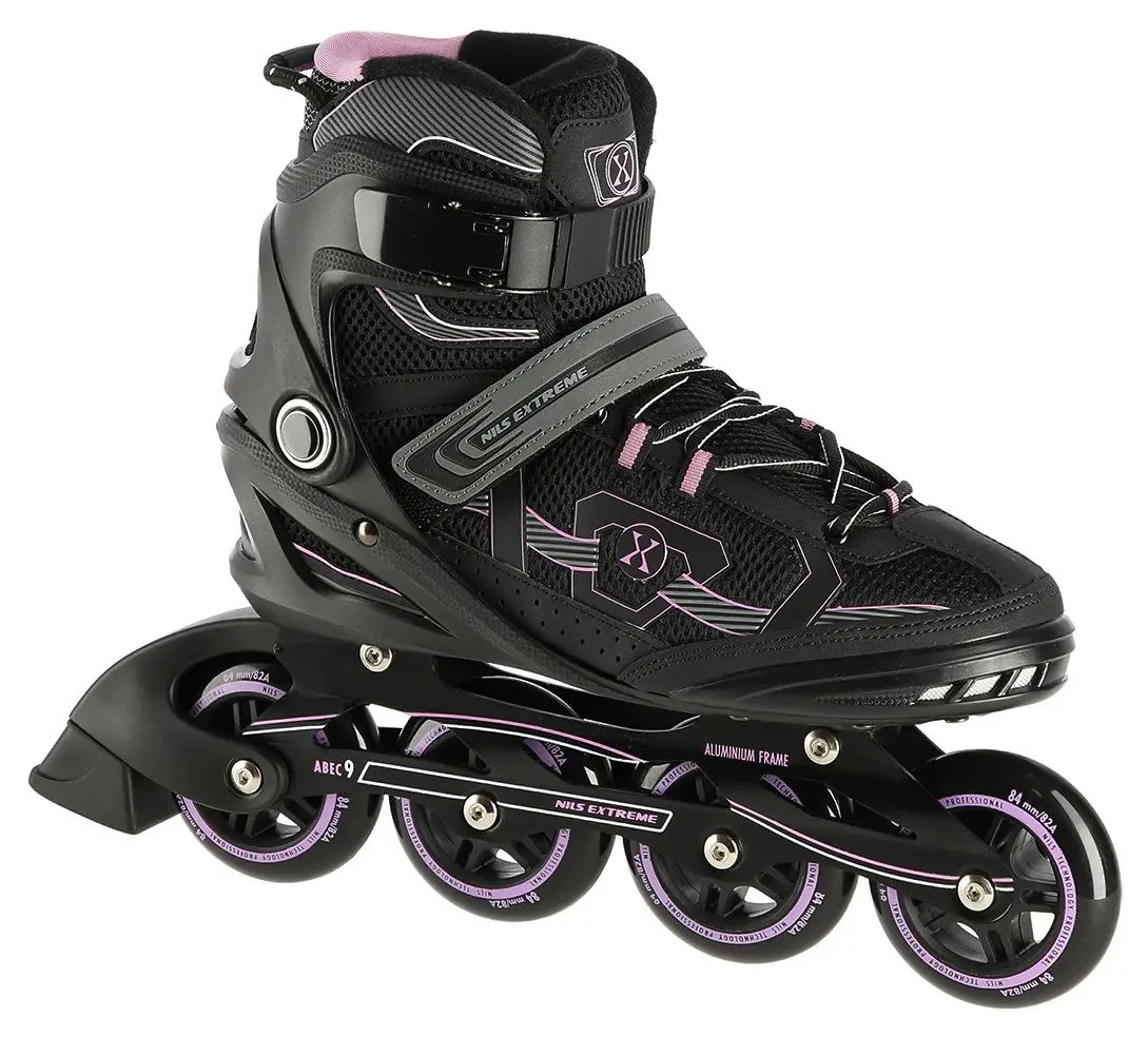 Роликовые коньки Nils Extreme NA9157 40 (Black/Purple)
