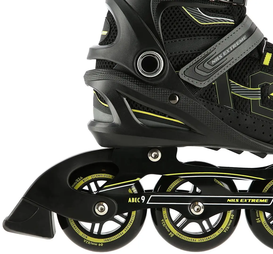 Роликовые коньки Nils Extreme NA9157 45 (Black/Yellow) - 6