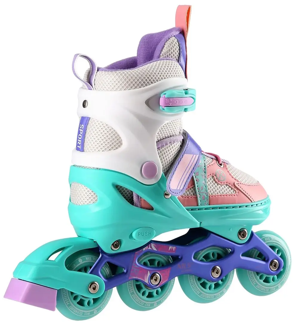 Patine cu rotile Nils Extreme NJ1828A M 35-38 (White/Mint)