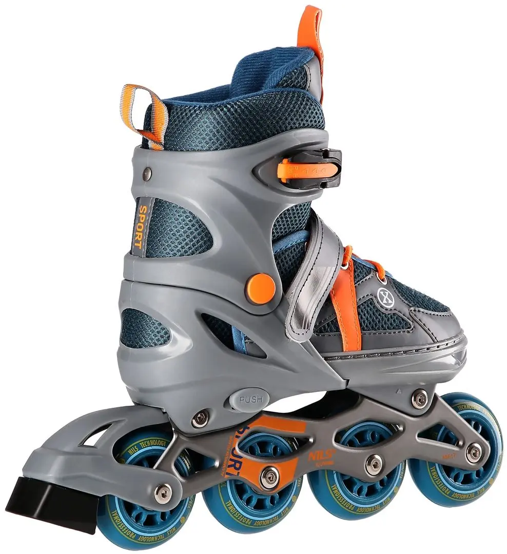 Patine cu rotile Nils Extreme NJ1828A S 31-34 (Gray/Orange)