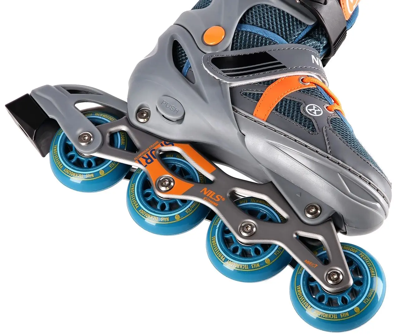 Patine cu rotile Nils Extreme NJ1828A S 31-34 (Gray/Orange)
