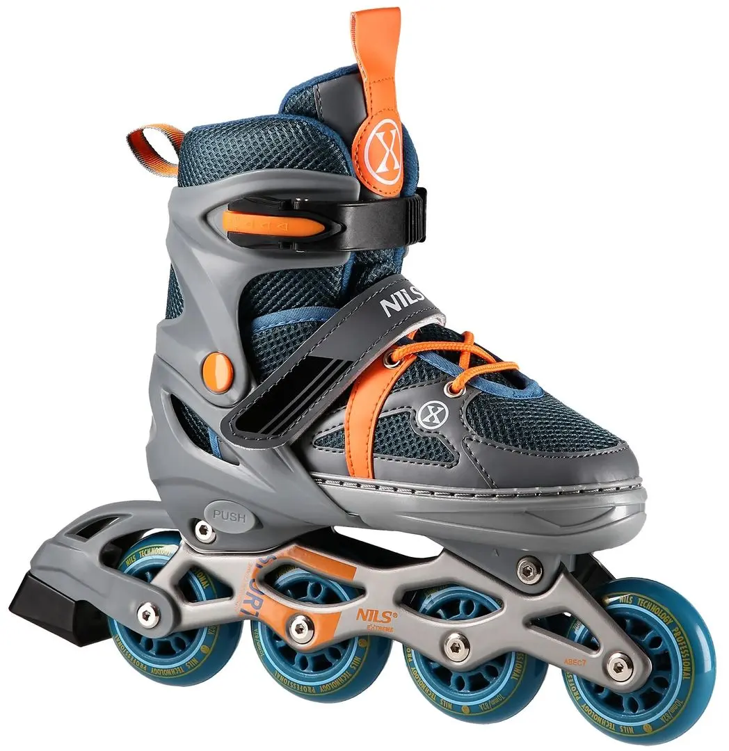 Patine cu rotile Nils Extreme NJ1828A S 31-34 (Gray/Orange)