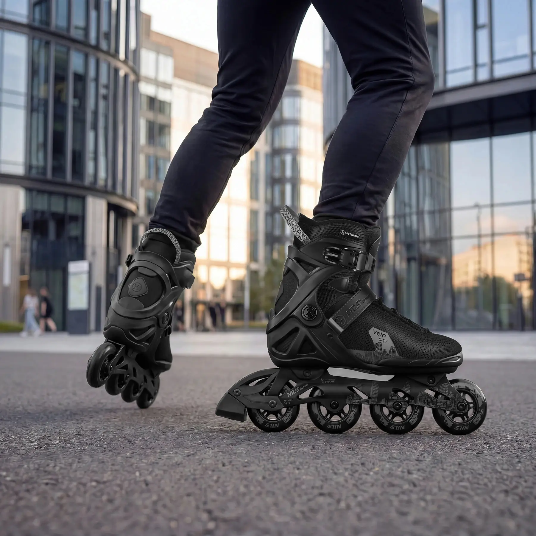 Patine cu rotile Nils Extreme Velo City NA623 43 (Black) - 7