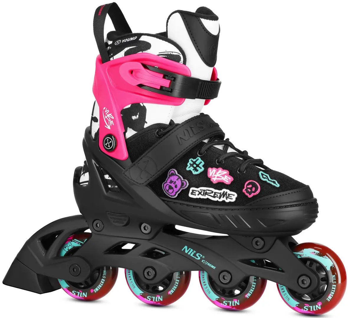 Patine cu rotile Nils Extreme Vibe NA2053A M 37-40 (Pink)