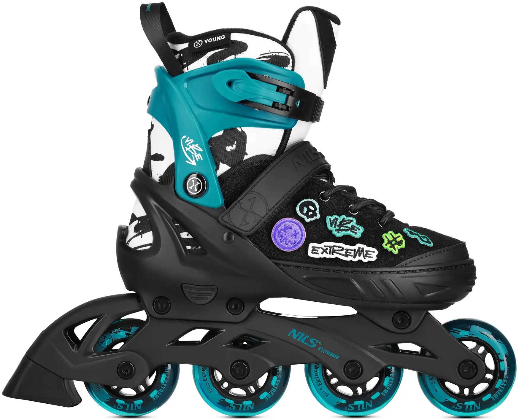Patine cu rotile Nils Extreme Vibe NA2053A M 37-40 (Turquoise) - 2