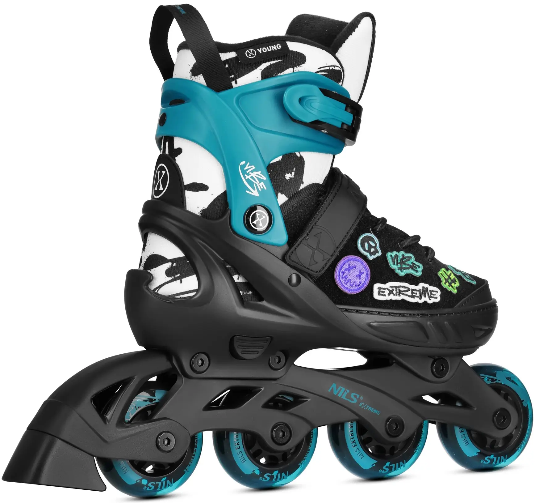 Patine cu rotile Nils Extreme Vibe NA2053A S 33-36 (Turquoise) - 3