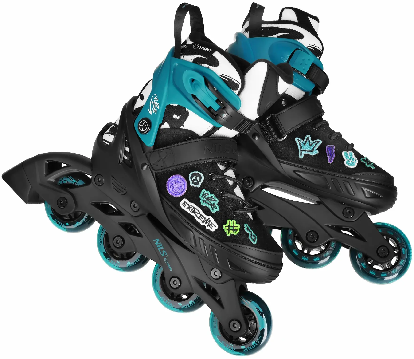 Patine cu rotile Nils Extreme Vibe NA2053A S 33-36 (Turquoise) - 4
