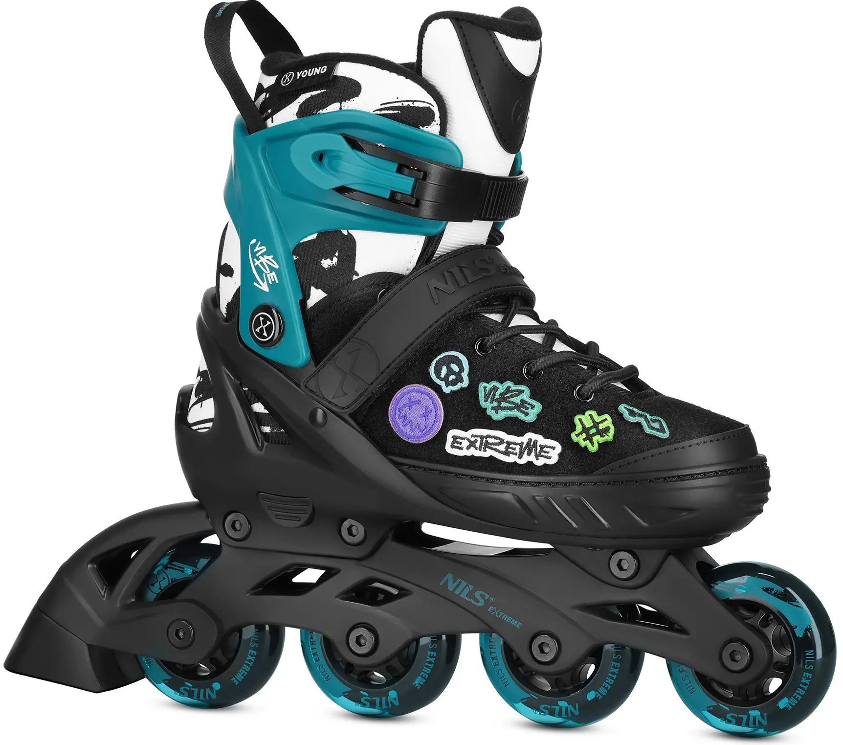Patine cu rotile Nils Extreme Vibe NA2053A XS 29-32 (Turquoise) - 2