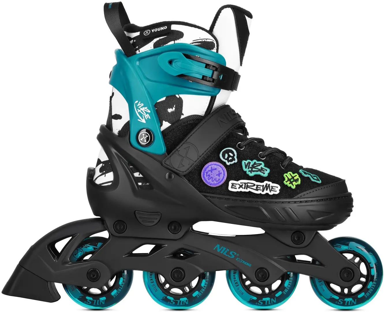 Patine cu rotile Nils Extreme Vibe NA2053A XS 29-32 (Turquoise)