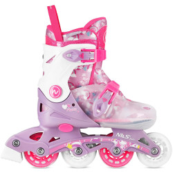 Patine cu rotile 2in1 Nils Fun Flipzy NJ1025 S 31-34 (Pink) Thumb