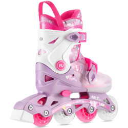 Patine cu rotile 2in1 Nils Fun Flipzy NJ1025 S 31-34 (Pink) Thumb