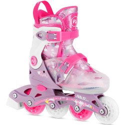 Patine cu rotile 2in1 Nils Fun Flipzy NJ1025 S 31-34 (Pink)