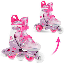 Patine cu rotile 2in1 Nils Fun Flipzy NJ1025 S 31-34 (Pink) Thumb