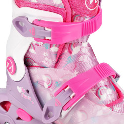 Patine cu rotile 2in1 Nils Fun Flipzy NJ1025 S 31-34 (Pink) Thumb