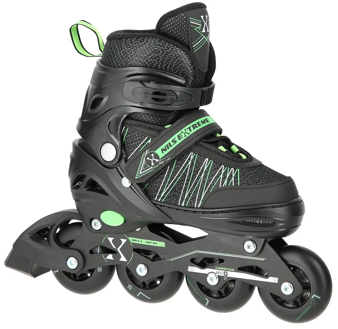 Роликовые коньки Nils Extreme 2in1 NH11912 31-34 (Black/Green)