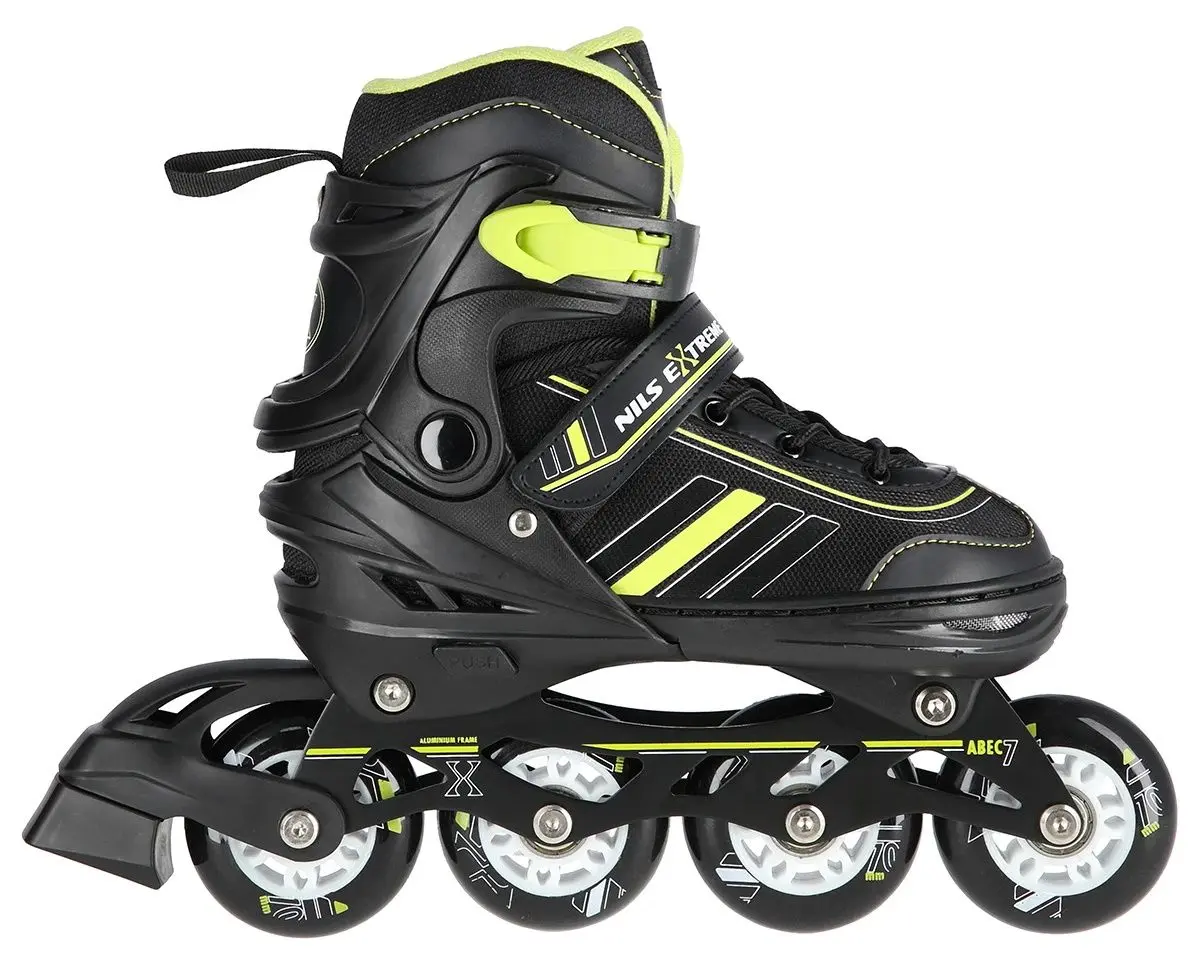 Patine cu rotile Nils Extreme 2in1 NH18191 34-38 (Black/Lime)
