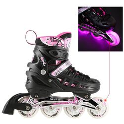 Роликовые коньки Nils Extreme 4in1 LED NH10905 31-34 (Black/Pink) Thumb
