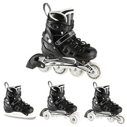 Роликовые коньки Nils Extreme 4in1 LED NH10905 39-42 (Black) Thumb