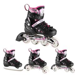 Patine cu rotile Nils Extreme 4in1 LED NH10905 39-42 (Black/Pink) Thumb
