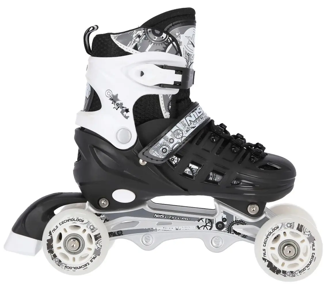 Patine cu rotile Nils Extreme 4in1 NH10905 31-34 (Black/White)