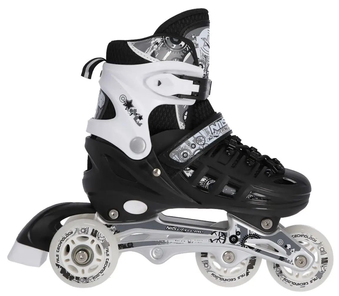 Patine cu rotile Nils Extreme 4in1 NH10905 35-38 (Black/White)