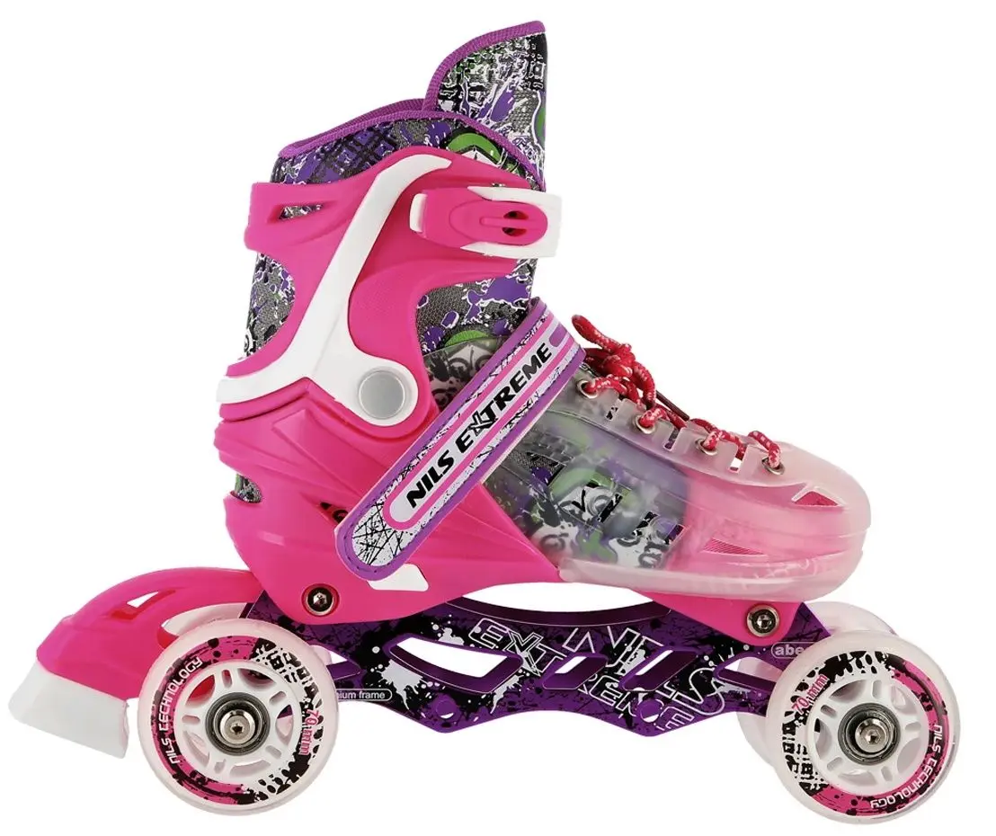 Patine cu rotile Nils Extreme 4in1 NH18122 39-43 (Pink) - 2