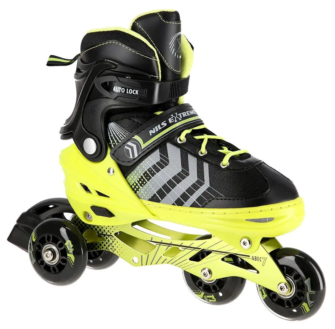 Patine cu rotile Nils Extreme 4in1 NH18192 34-38 (Black/Green)