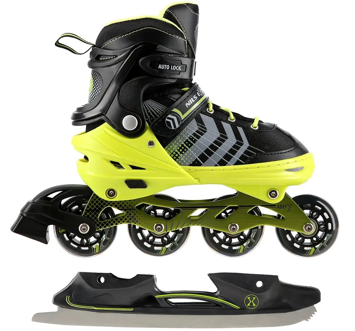 Patine cu rotile Nils Extreme 4in1 NH18192 39-43 (Black/Green)