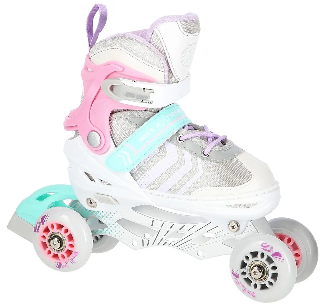 Patine cu rotile Nils Extreme 4in1 NH18192 39-43 (Pink/Grey) - 4