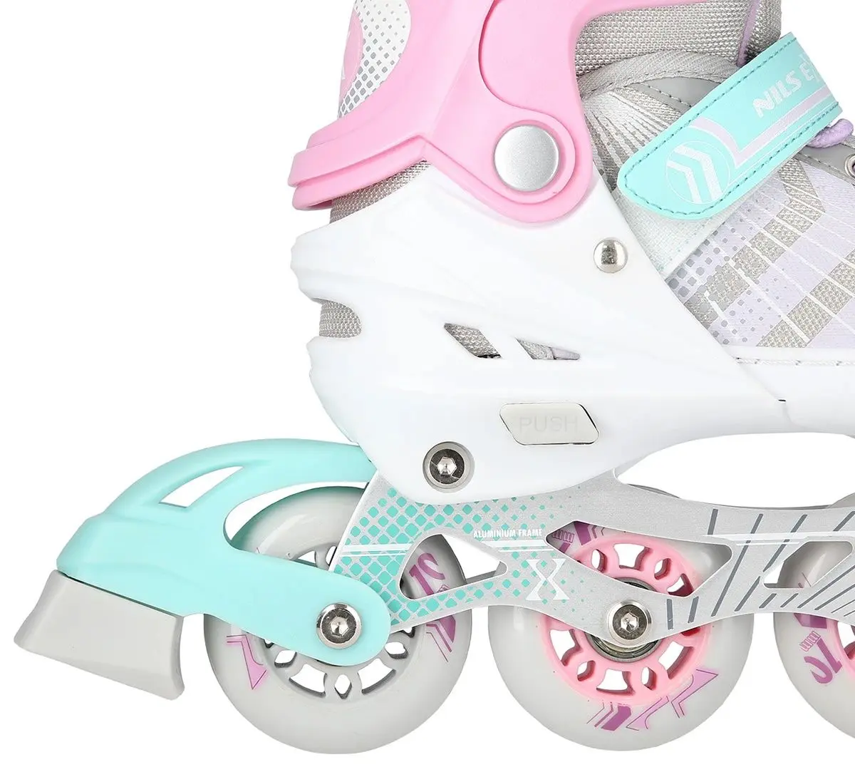 Patine cu rotile Nils Extreme 4in1 NH18192 39-43 (Pink/Grey) - 7