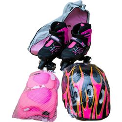 Роликовые коньки Oushen 9807 31-34 (Pink) Thumb