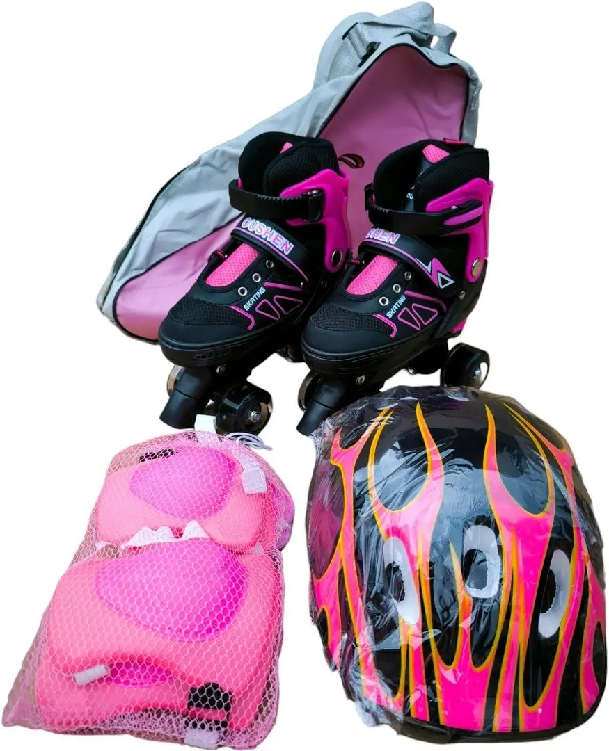 Роликовые коньки Oushen 9807 31-34 (Pink) - 3