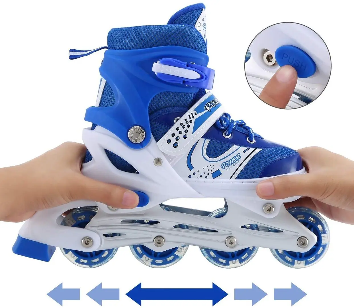 Patine cu role Sport Power Superb 31-34 84024 (Blue/White) - 5