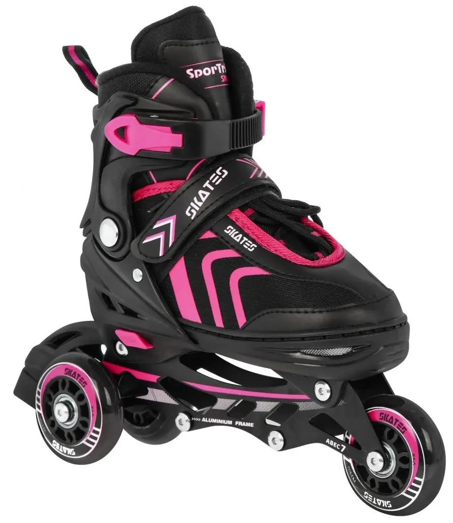 Patine cu rotile 2in1 SportTrike Port Skates 29-33 (Pink/Black) - 6