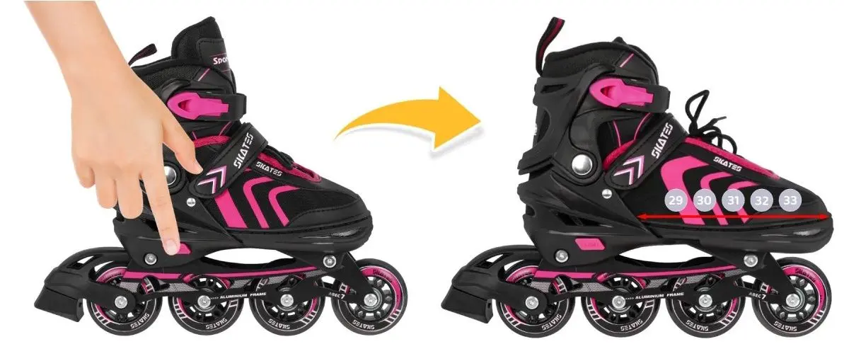 Patine cu rotile 2in1 SportTrike Port Skates 29-33 (Pink/Black) - 10