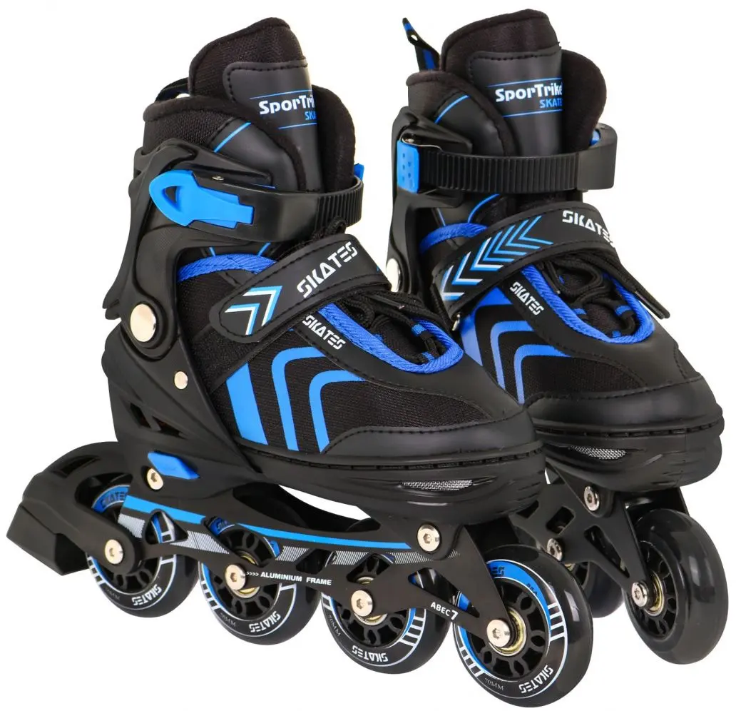 Роликовые коньки 4в1 SporTrike Inline Skates 29-33 (Black/Blue)