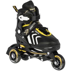 Роликовые коньки 4в1 SporTrike Inline Skates 29-33 (Black/Yellow) Thumb