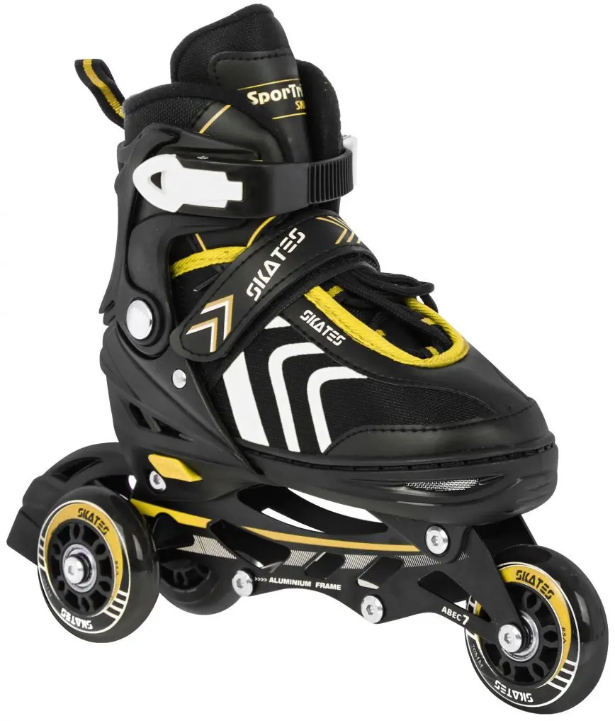 Patine cu rotile 4in1 SporTrike Inline Skates 34-38 (Black/Yellow) - 4