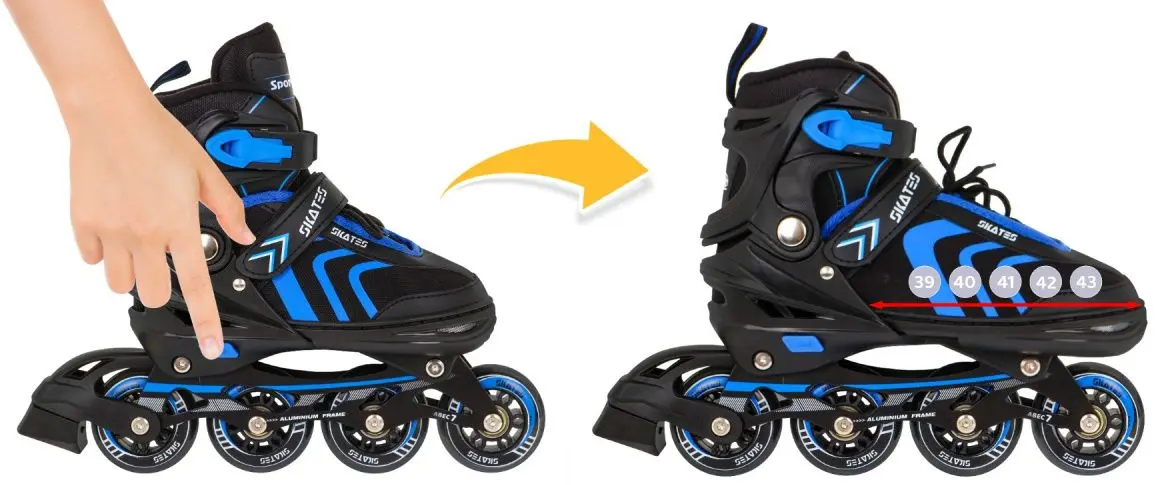 Patine cu rotile 4in1 SporTrike Inline Skates 39-43 (Black/Blue) - 8